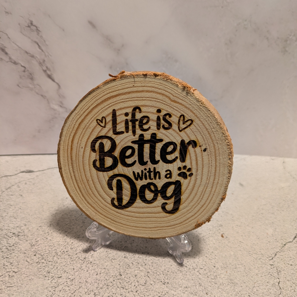 Natural Wood Dog Decor